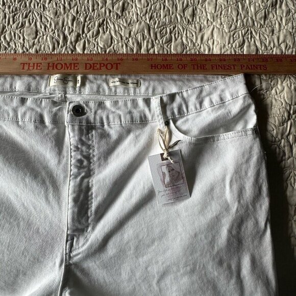 Jessica Simpson True Love Trousers White Jeans Wide Leg‎ Women's Plus Size 24 W - Picture 8 of 12